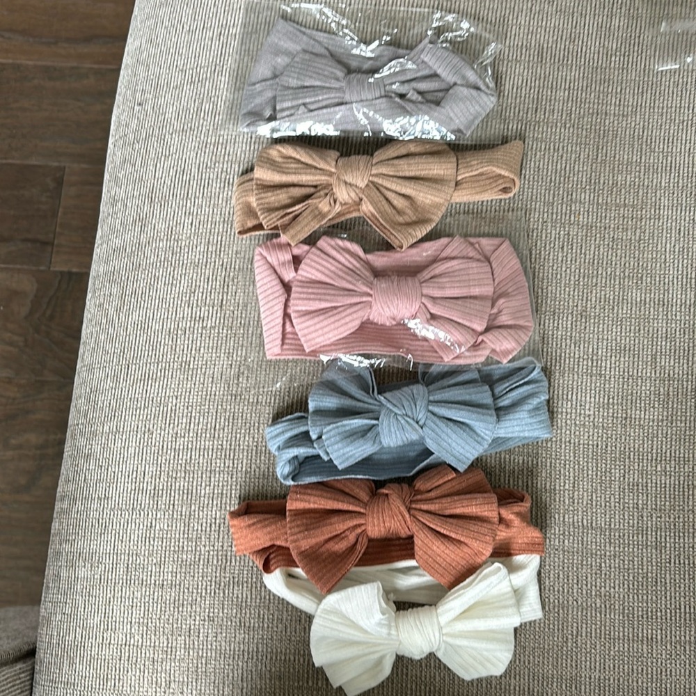 Baby bow headbands - 6 piece set